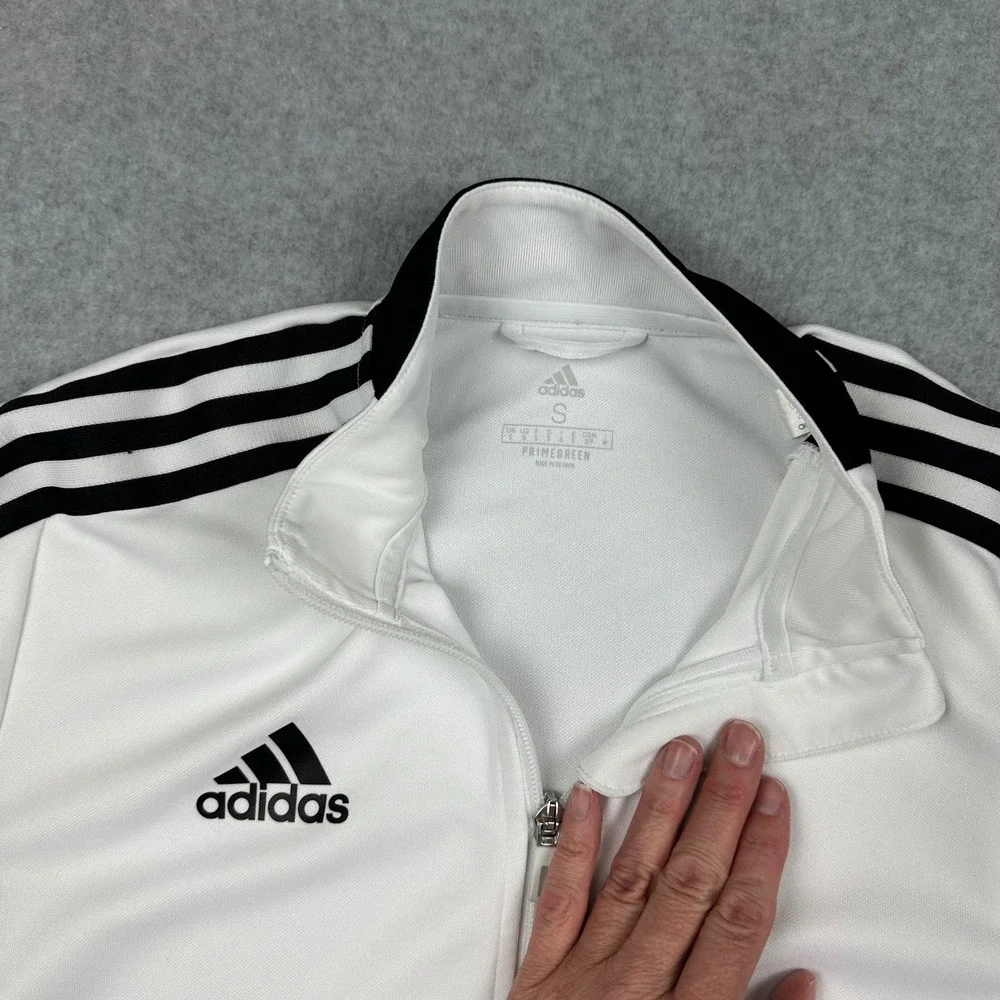 Adidas Mens White Black Aeroready Primegreen Track Jacket GM7309 Size S